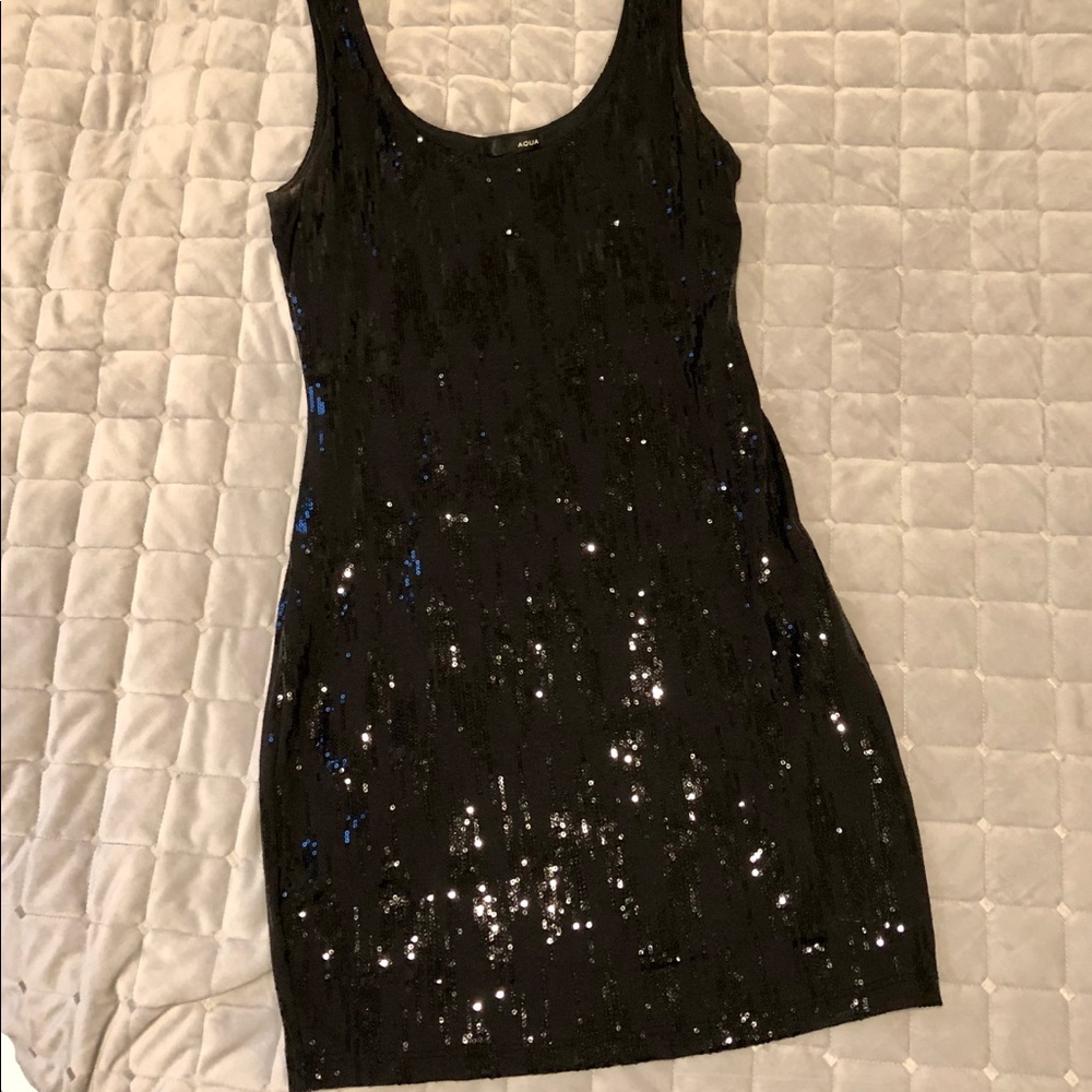 Aqua mini dress